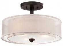 Minka-Lavery 4107-172 - 3 LIGHT SEMI FLUSH MOUNT