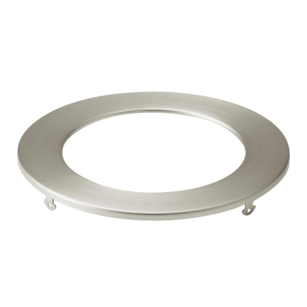 Direct-to-Ceiling Slim Decorative Trim 5 inch Round Brushed Nickel