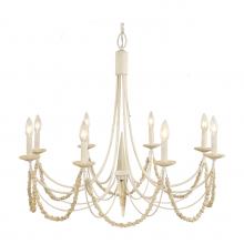 Varaluz 350C08CW - Brentwood 8-Lt Chandelier - Country White