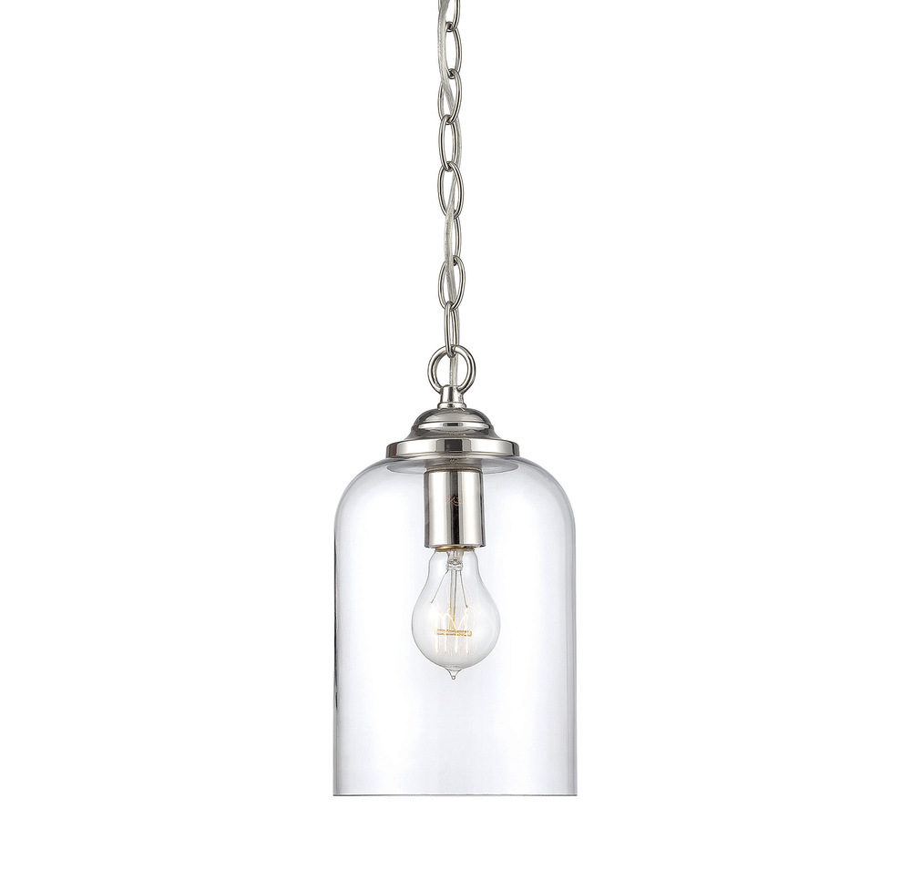 Bally 1-Light Pendant in Polished Nickel