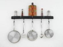 Hi-Lite MFG Co. H-13-34Y-B-BK01/A-SIL - POT RACK COLLECTION