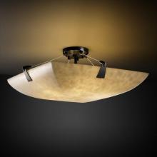 Justice Design Group CLD-9631-25-DBRZ-LED-3000 - 18" Semi-Flush Bowl w/ Tapered Clips