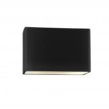 Justice Design Group CER-5650W-CRB - Large ADA Rectangle (Outdoor) Wall Sconce - Closed Top