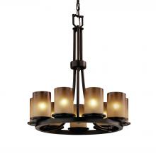 Justice Design Group FSN-8766-10-CRML-DBRZ-LED9-6300 - Dakota 9-Light Ring LED Chandelier