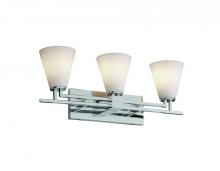 Justice Design Group FSN-8703-40-OPAL-NCKL - Aero 3-Light Bath Bar