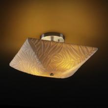 Justice Design Group PNA-9695-25-BMBO-NCKL-LED-2000 - 14" Square Semi-Flush Bowl