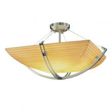 Justice Design Group PNA-9714-25-SAWT-MBLK-LED-6000 - 36" Semi-Flush Bowl w/ Crossbar