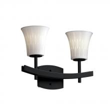 Justice Design Group POR-8592-10-WAVE-MBLK - Archway 2-Light Bath Bar