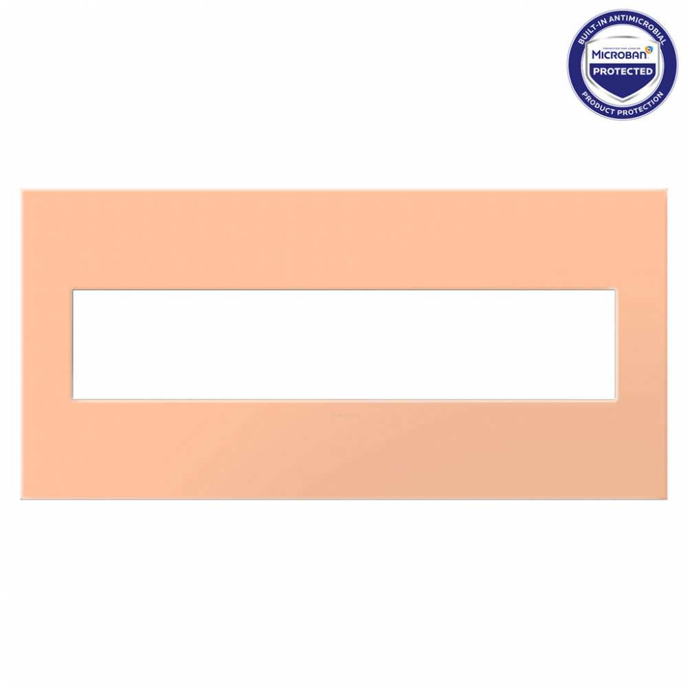 adorne Peachy Five-Gang Screwless Wall Plate with Microban