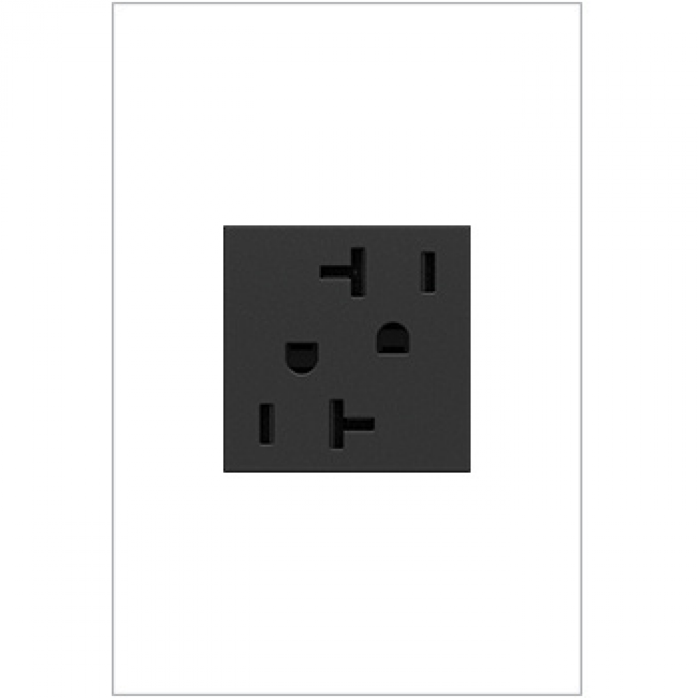 adorne 20A Dual Tamper-Resistant Outlet, Graphite