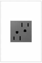 Legrand ARTR152M4 - adorne? 15A Dual Tamper-Resistant Outlet, Magnesium