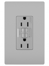 Legrand 1597TRGRY - radiant? Spec Grade 15A Tamper Resistant Self Test GFCI Receptacle, Gray