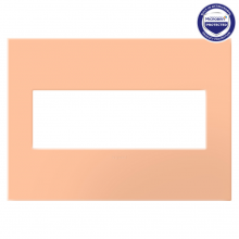 Legrand AWP3GPY - adorne Peachy Three-Gang Screwless Wall Plate with Microban