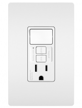 Legrand 1597SWTTRWCCD4 - radiant? Single Pole Switch with Tamper Resistant Self Test GFCI Outlet, White