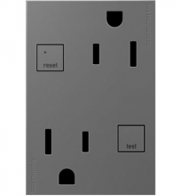 Legrand AGFTR2153M4 - adorne? 15A Tamper-Resistant Self-Test GFCI Outlet, Plus-Size, Magnesium