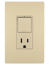 Legrand RCD38TRI - radiant? Single Pole/3-Way Switch with 15A Tamper-Resistant Outlet, Ivory