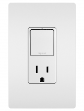 Legrand RCD38TRWCC6 - radiant? Single Pole/3-Way Switch with 15A Tamper-Resistant Outlet, White