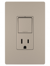 Legrand RCD38TRNICC6 - radiant? Single Pole/3-Way Switch with 15A Tamper-Resistant Outlet, Nickel