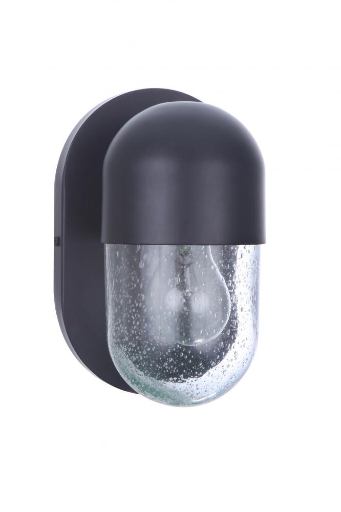 Pill 1 Light Wall Sconce in Flat Black
