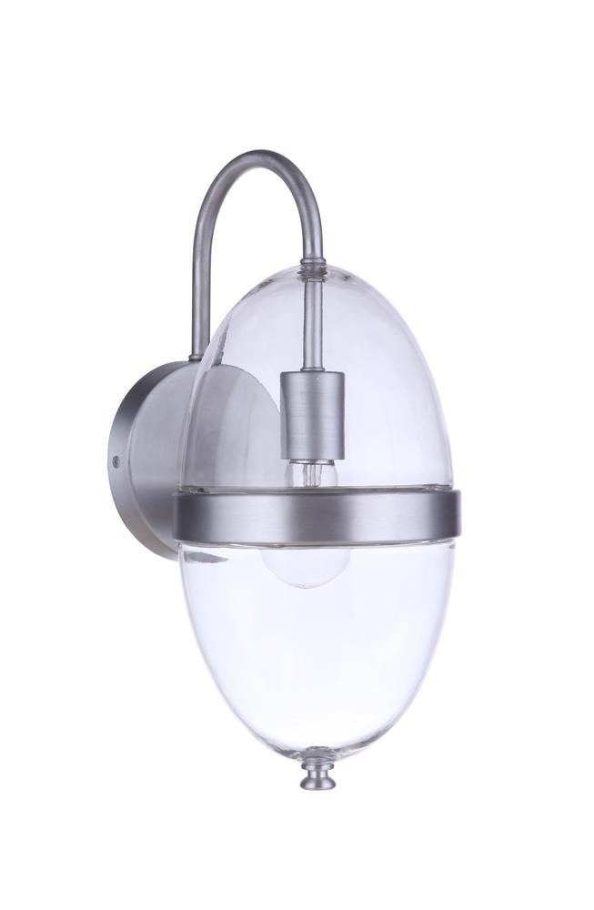 Sivo 1 Light Medium Outdoor Wall Lantern in Satin Aluminum