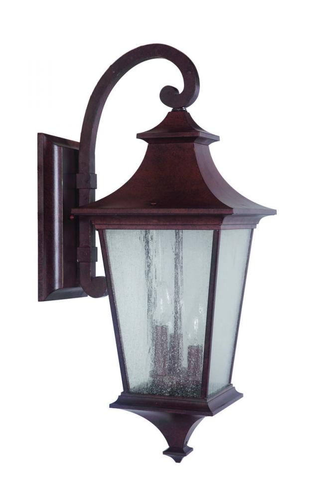 Argent II 3 Light Large Outdoor Wall Lantern in Aged Bronze