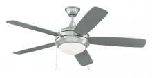 Craftmade HE52BNK5-LED - Helios 52" 5-Blade Ceiling Fan in Brushed Polished Nickel w/ Brushed Nickel Blades