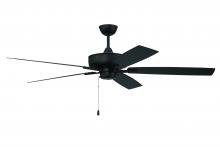 Craftmade OS60FB5 - Outdoor Super Pro 60 60" 5-Blade Indoor/Outdoor (Wet) Ceiling Fan in Flat Black w/ Flat Black Bl