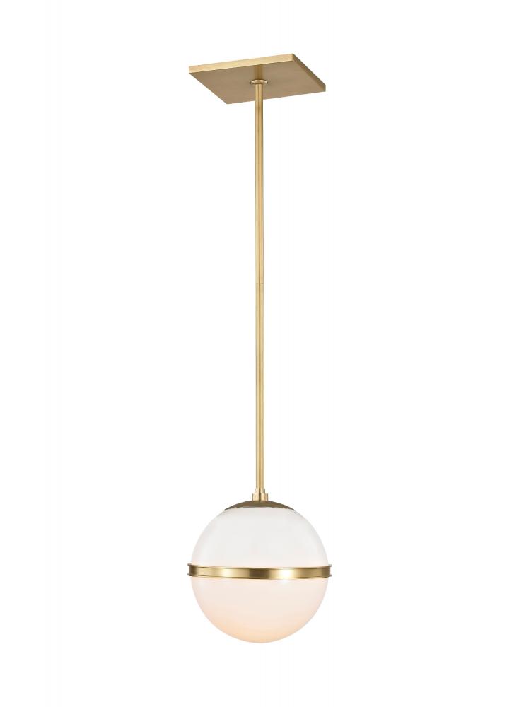 Brian Patrick Flynn for Crystorama Truax 1 Light Aged Brass Mini Pendant