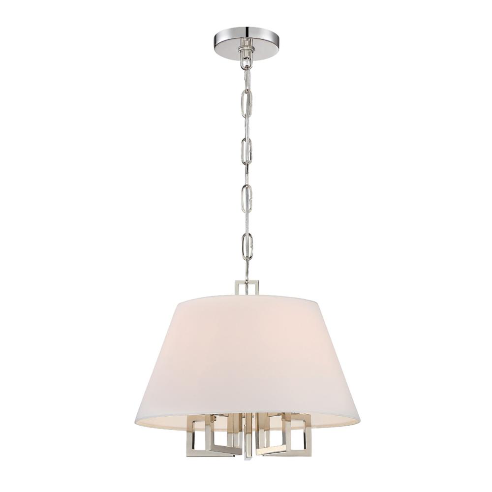 Libby Langdon for Crystorama Westwood 5 Light Polished Nickel Pendant