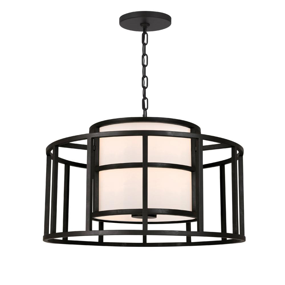 Brian Patrick Flynn for Crystorama Hulton 5 Light Matte Black Chandelier