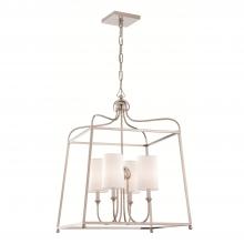 Crystorama 2244-PN - Libby Langdon for Crystorama Sylvan 4 Light Polished Nickel Chandelier