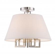 Crystorama 2255-PN_CEILING - Libby Langdon for Crystorama Westwood 5 Light Polished Nickel Semi Flush Mount