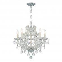 Crystorama 4405-CH-CL-MWP - Maria Theresa 6 Light Hand Cut Crystal Polished Chrome Chandelier