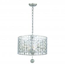 Crystorama 545-SA - Layla 5 Light Antique Silver Chandelier