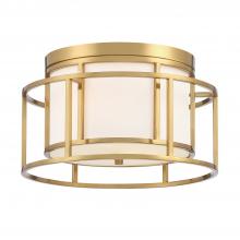 Crystorama 9590-LG - Brian Patrick Flynn for Crystorama Hulton 2 Light Luxe Gold Flush Mount