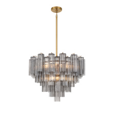 Crystorama ADD-312-AG-SM - Addis 12 Light Aged Brass Chandelier