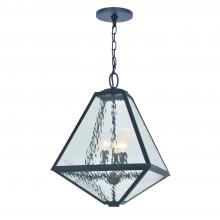 Crystorama GLA-9705-WT-BC - Brian Patrick Flynn for Crystorama Glacier 3 Light Black Charcoal Outdoor Pendant