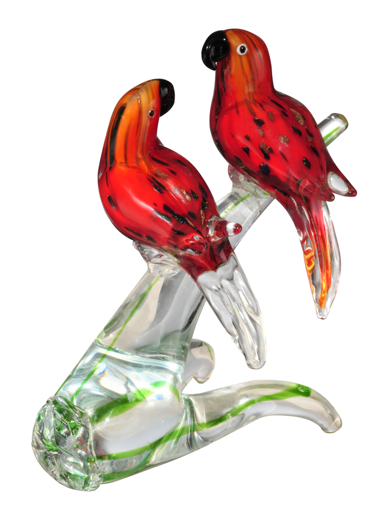 Love Birds Handcrafted Art Glass Figurine