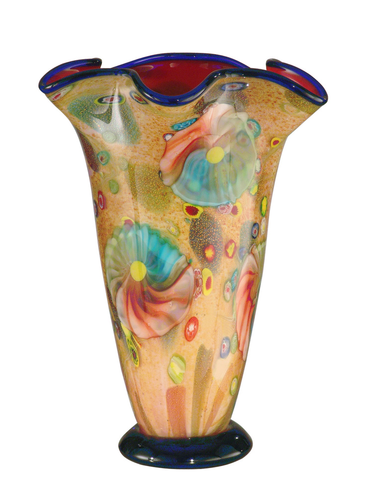 Coast Sand Hand Blown Art Glass Vase