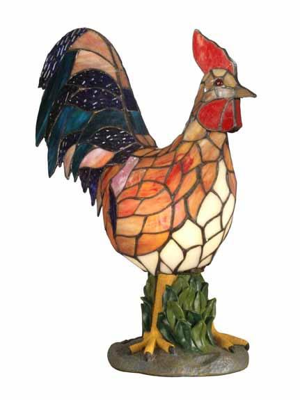 7.25X16.5 TIFFANY ROOSTER