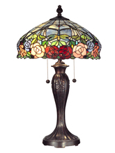 Dale Tiffany TT12232 - Zenia Rose Tiffany Table Lamp