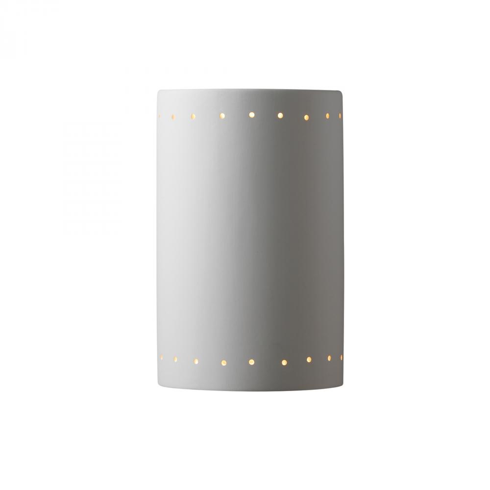 Large ADA Cylinder w/ Perfs - Closed Top (Outdoor) - LED