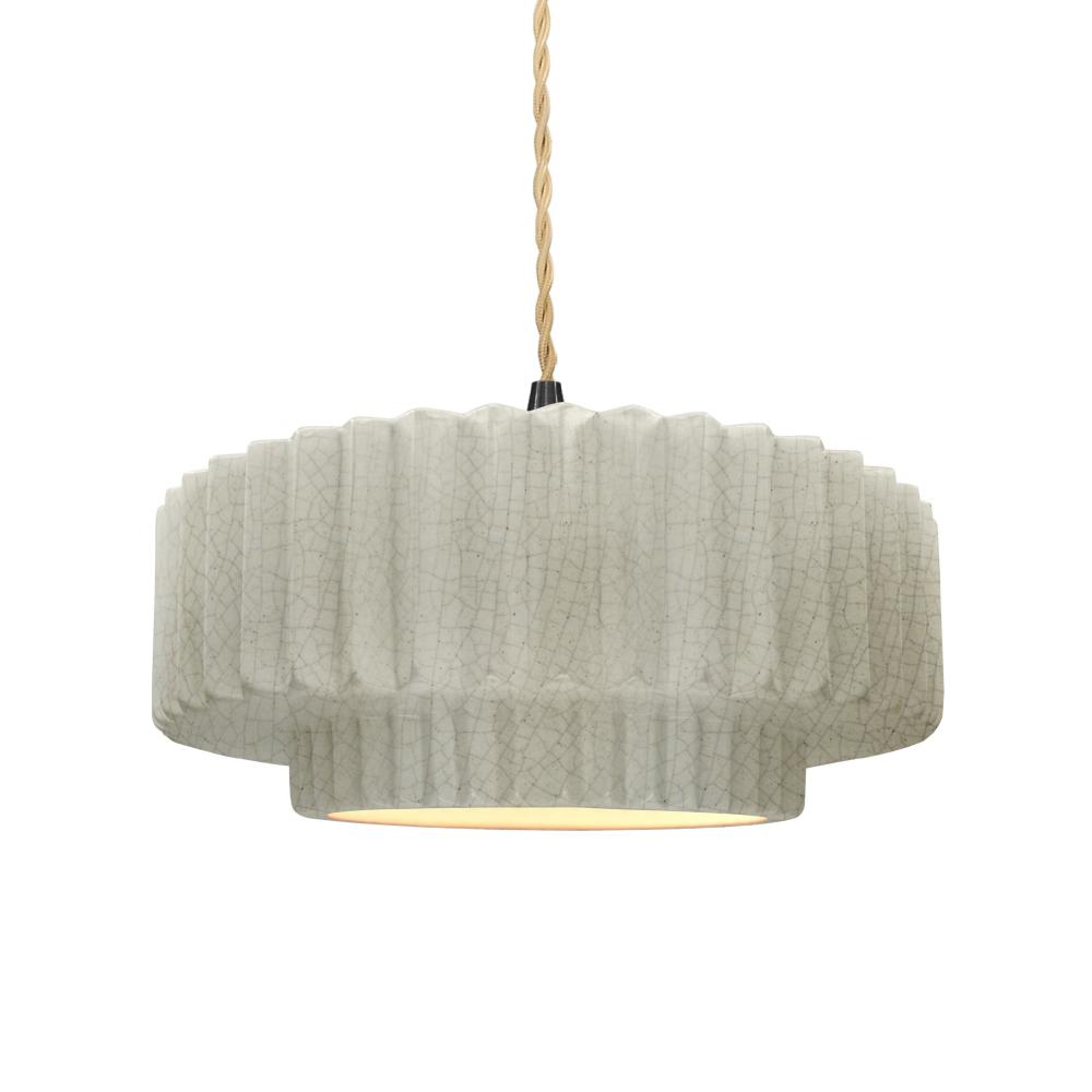 Medium Tier Pleated LED Pendant