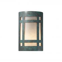 Justice Design Group CER-7485-PATV-LED1-1000 - Small Craftsman Window - Open Top & Bottom - LED