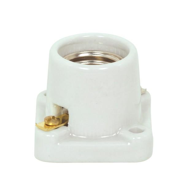Medium Base Porcelain Pony Cleat; Screw Terminals; CSSNP Screw Shell; 1-11/16" Height; 2"