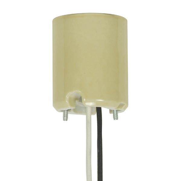 Keyless Porcelain Mogul Socket, for Position Oriented HID Fixtures w/Body Notch for Correct