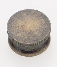 Brass Lock-Up Cap; 1/8 IP; 9/16" Diameter; 1/4" Height; Antique Brass Finish