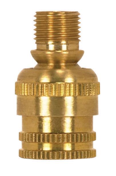 Solid Brass Knurled Swivel; 1/8 M x 1/8 F; 1-3/16" Height; Unfinished