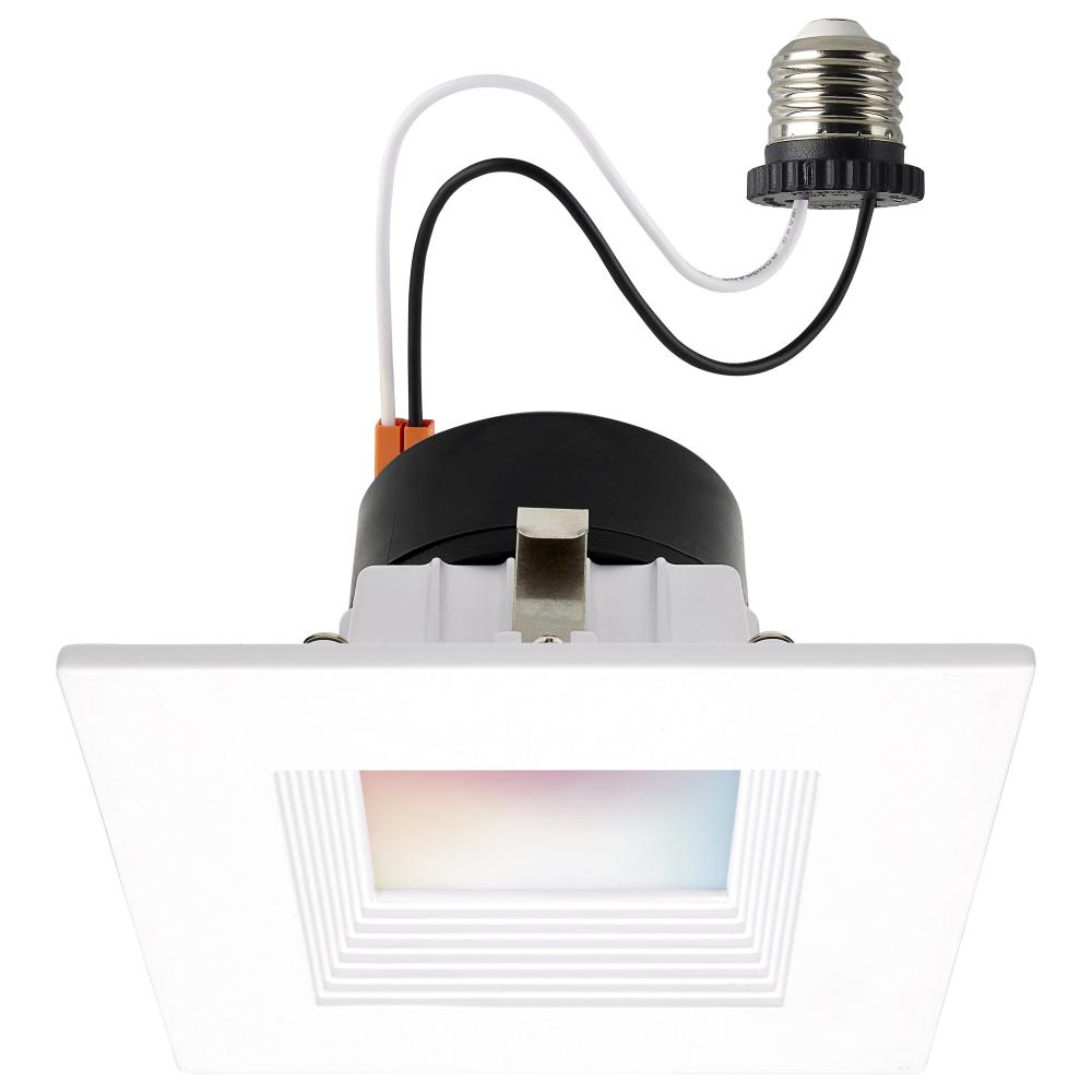10.5 Watt; LED Retrofit Downlight; 4 Inch Square; Starfish IOT; RGB & Tunable White; 120 Volt; 90