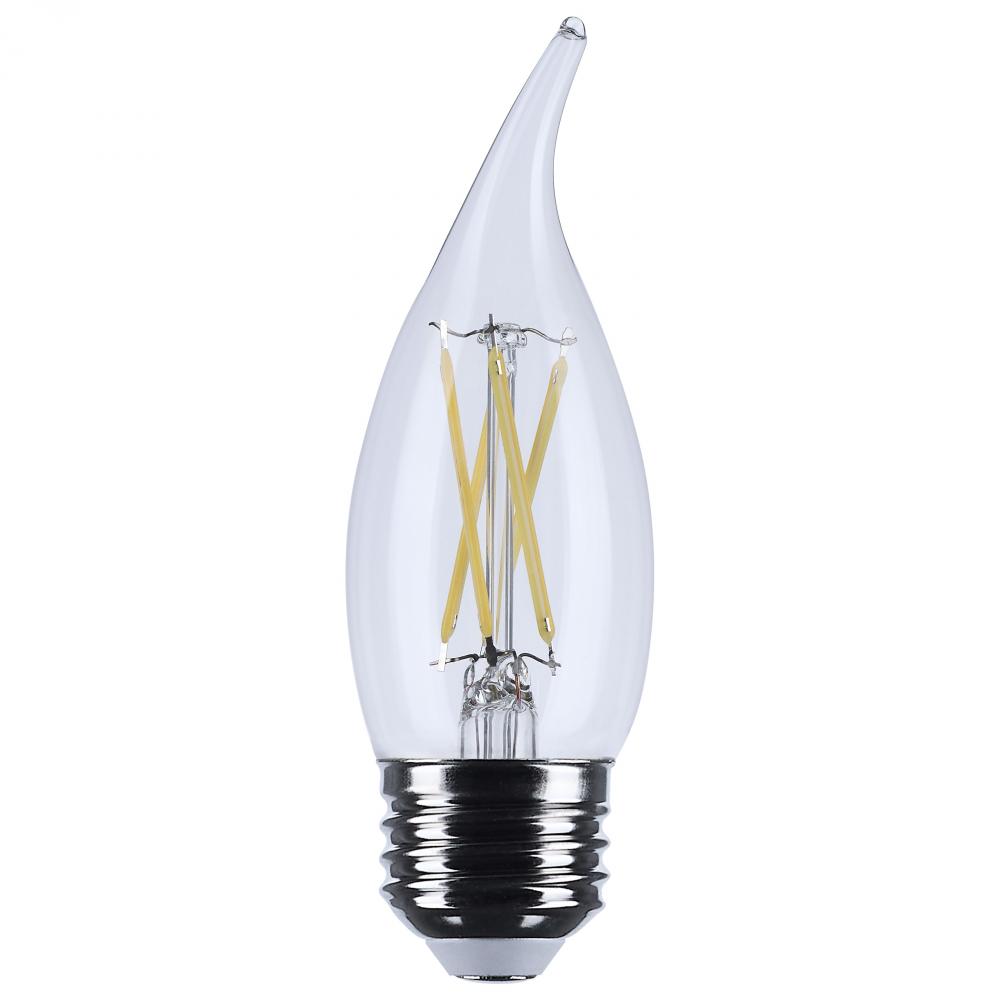 5.5 Watt CA10 LED; Medium Base; Clear; 3000K CCT; 120 Volt
